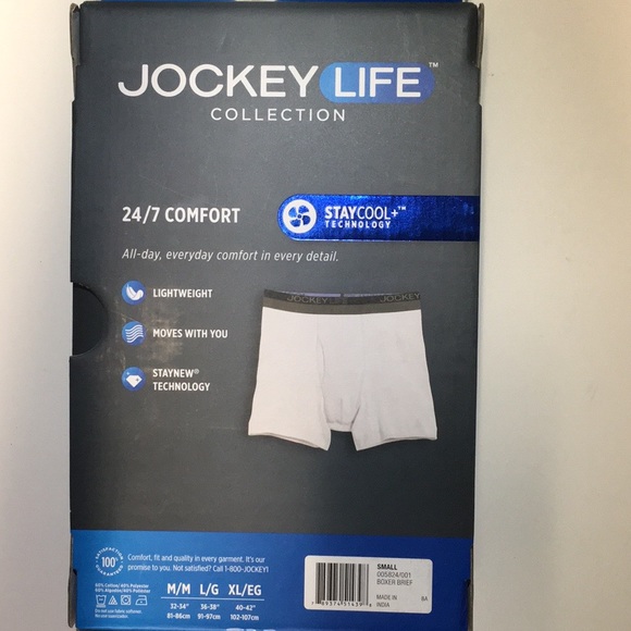 Jockey Life 3-Pack Men’s Cotton Boxer Briefs - Picture 2 of 3